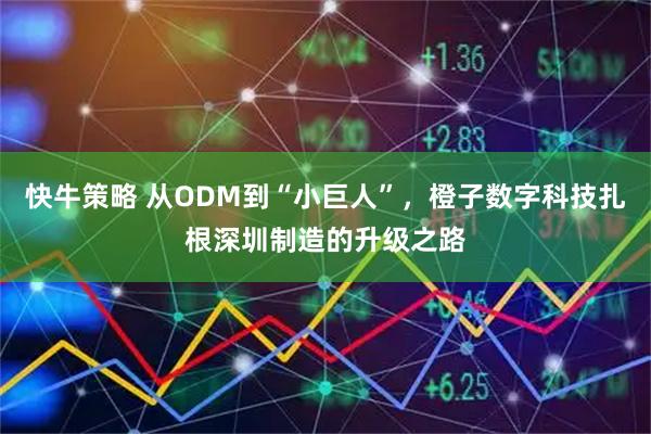 快牛策略 从ODM到“小巨人”，橙子数字科技扎根深圳制造的升级之路