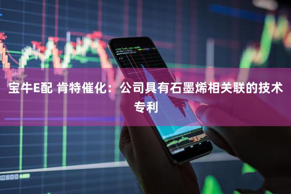 宝牛E配 肯特催化：公司具有石墨烯相关联的技术专利